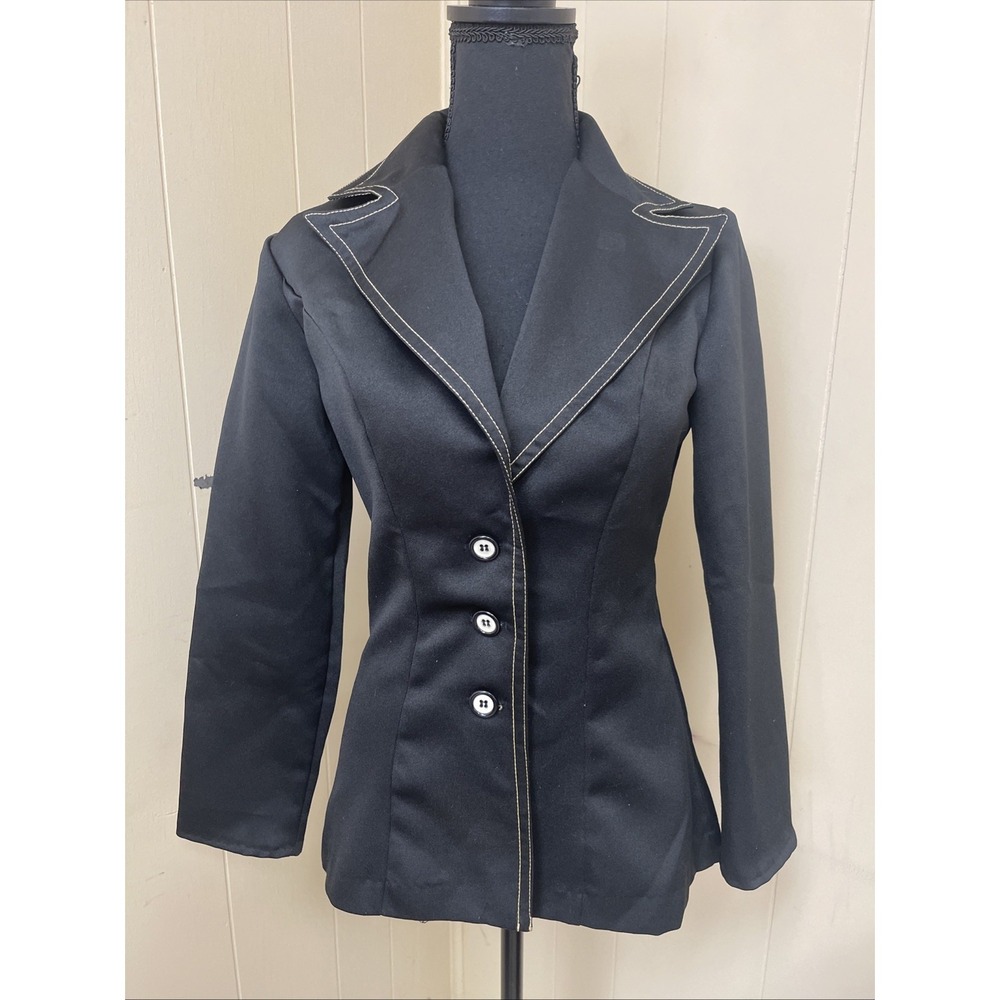 Vintage Black Blazer Preppy Peddlers II 1970s,‎ Women's
